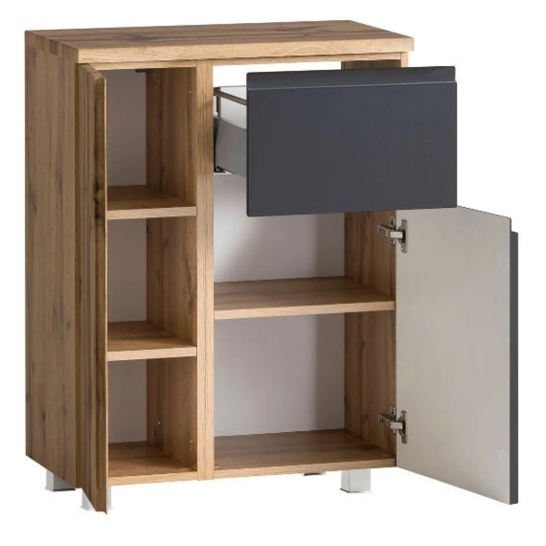 Badezimmer-Anrichte Varese | 65 x 35 x 64 cm | Grau
