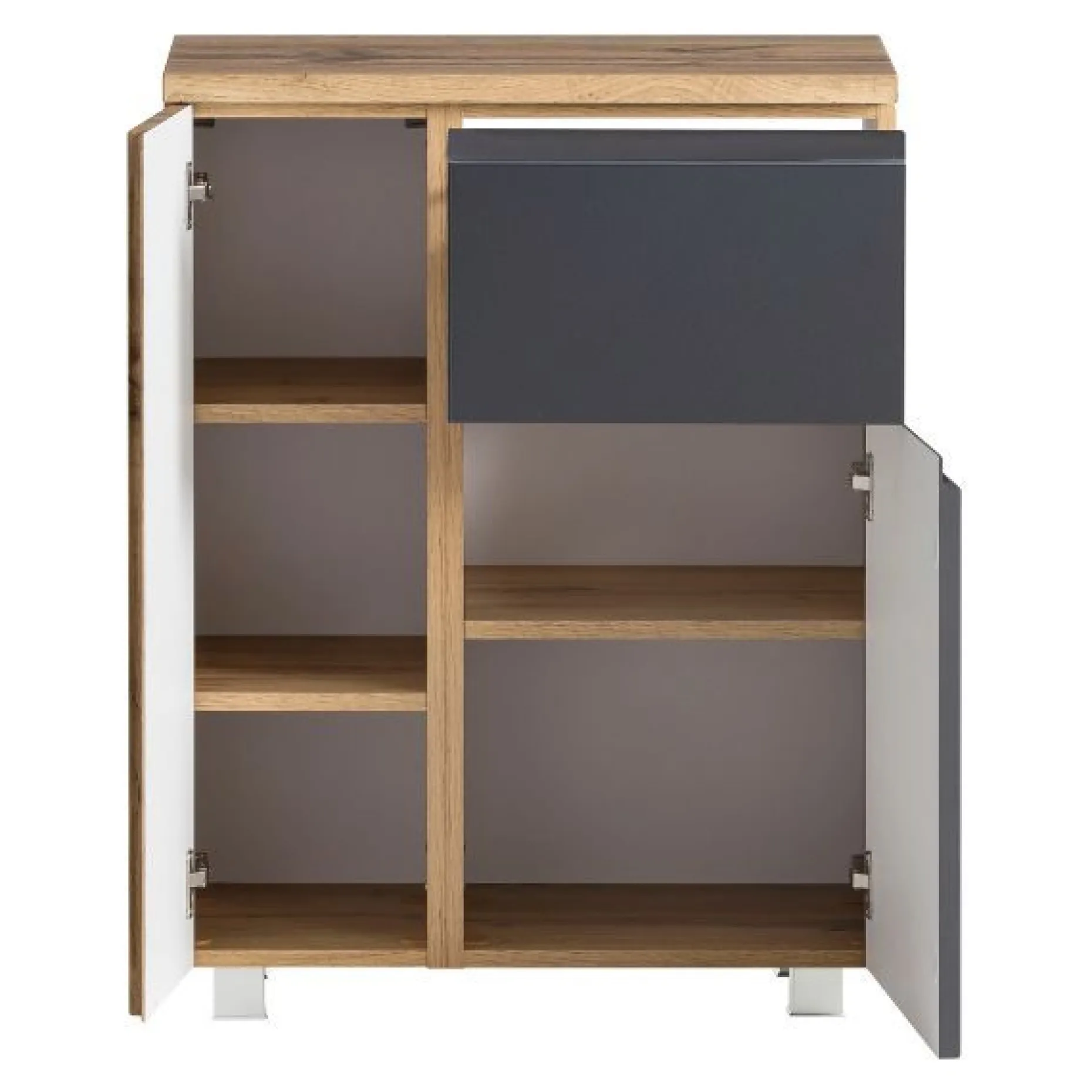 Badezimmer-Anrichte Varese | 65 x 35 x 64 cm | Grau