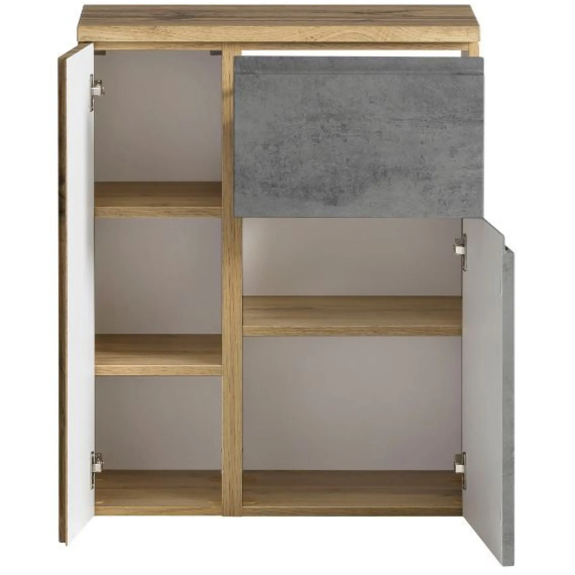 Badezimmer Anrichte Varese | 65 x 35 x 64 cm | Farbe Beton