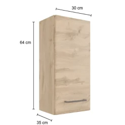 Badezimmer-Hängeschrank Malvo 30cm - Eiche