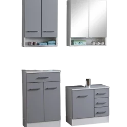 Held Badezimmer Ricca: Wandschrank, Badezimmerschrank, Spiegelschrank, Waschtischunterschrank -