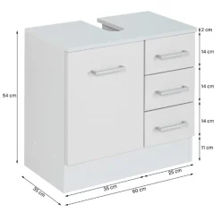 Held Badezimmer Ricca: Wandschrank, Badezimmerschrank, Spiegelschrank, Waschtischunterschrank -
