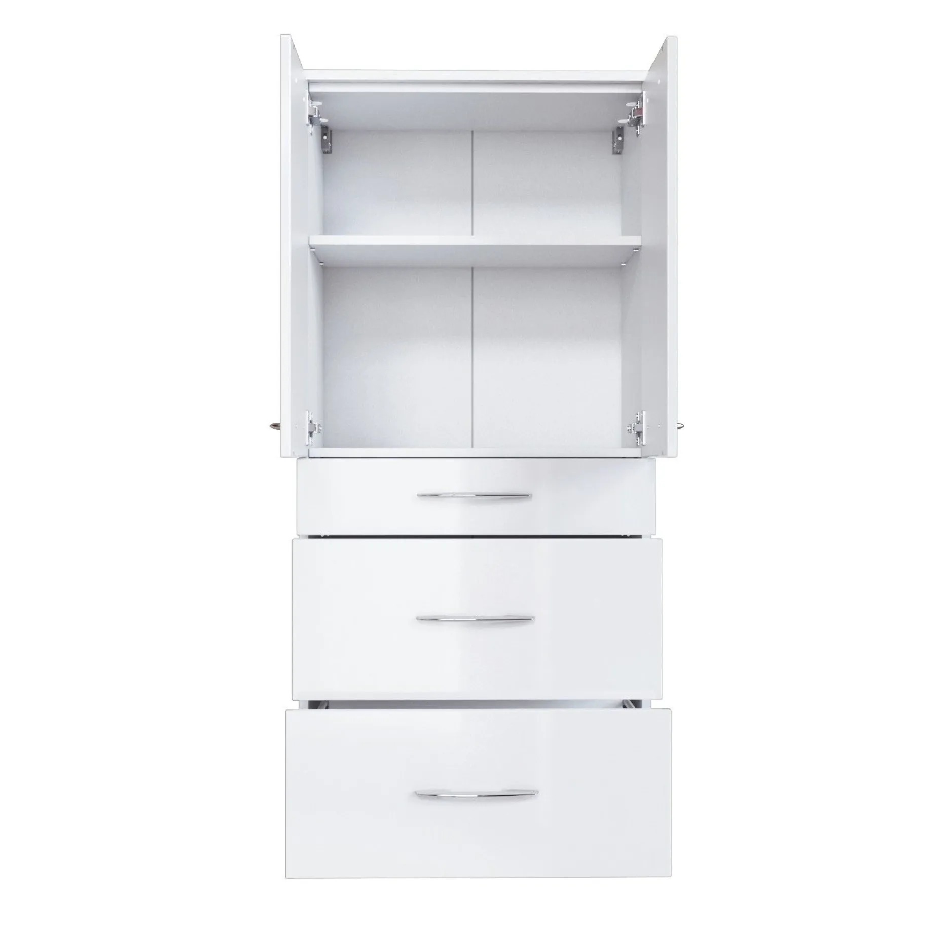 Badezimmerschrank Florent 60cm 2 Türen und 3 Schubladen - weiß