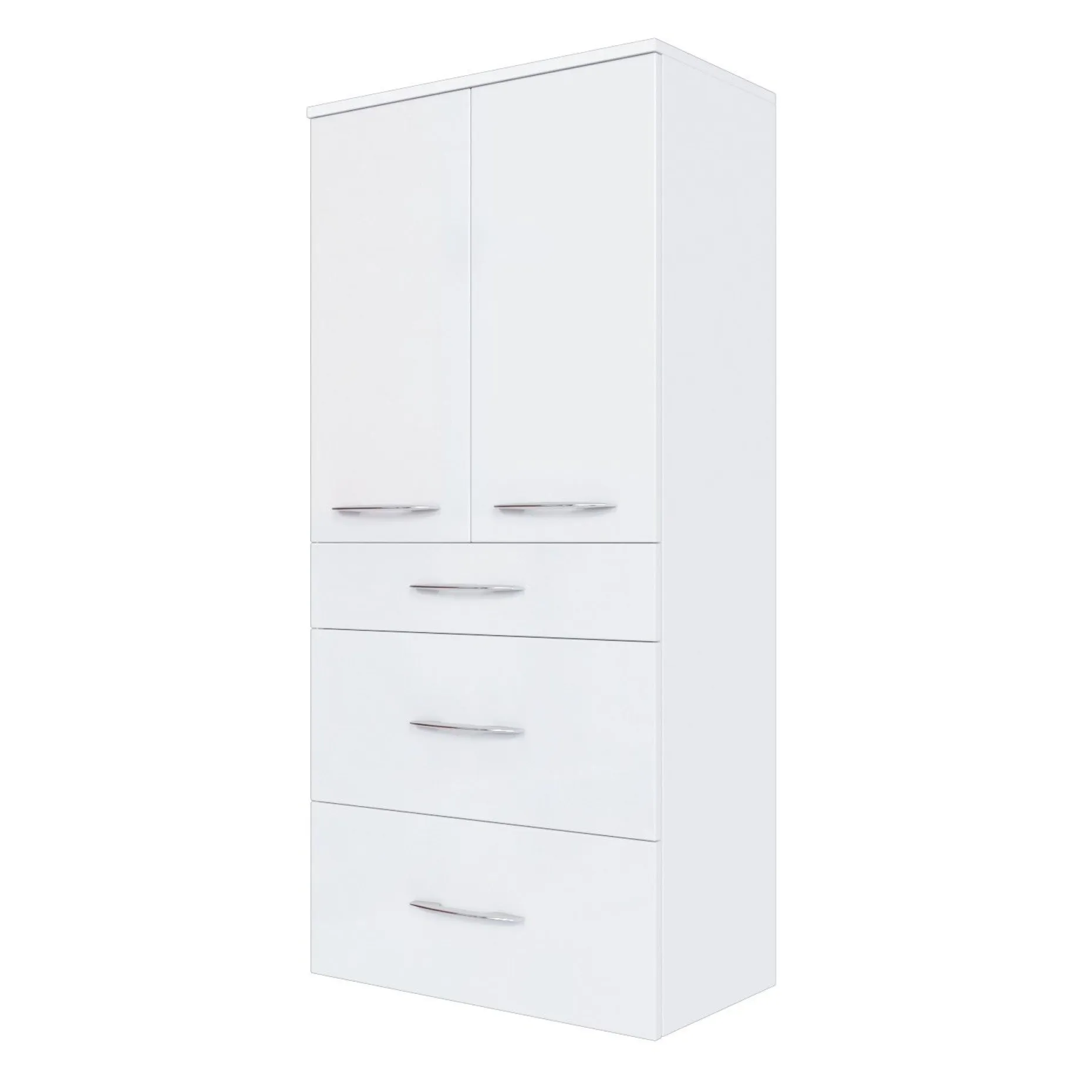 Badezimmerschrank Florent 60cm 2 Türen und 3 Schubladen - weiß