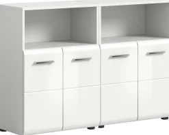 Badezimmerschrank Ice Xonox - Weiß Hochglanz - 120x82x30 cm