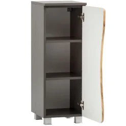 Badezimmerschrank Karan 37cm 1 Tür - Eiche/anthrazit