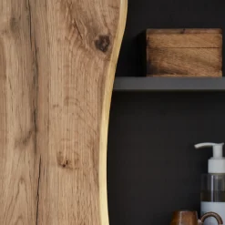 Badezimmerschrank Karan 60cm 1 Tür - Eiche/anthrazit
