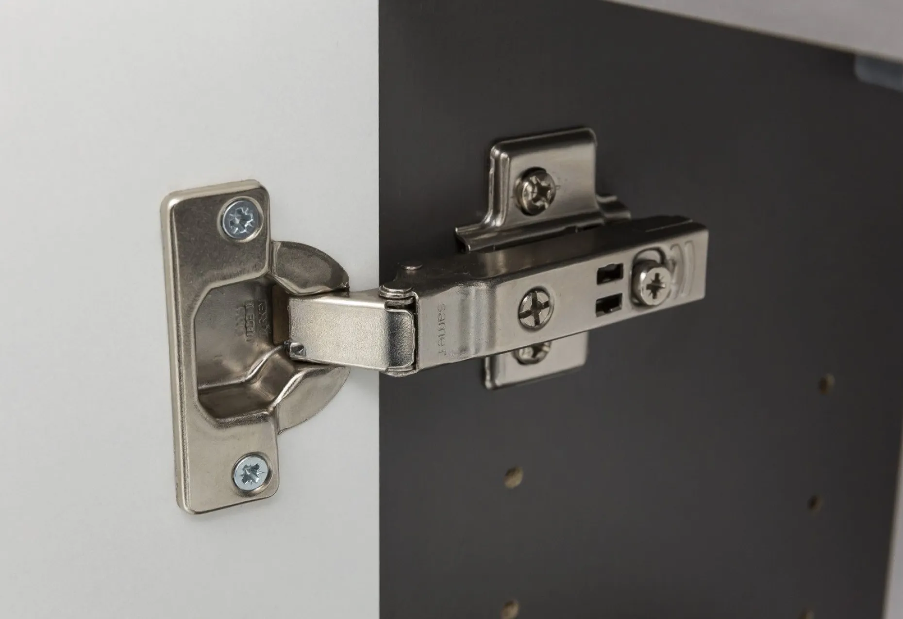 Badezimmerschrank Kornel/Luna 40cm 1 Tür und 1 Schublade - Graphitgrau/Eiche