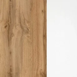 Badezimmerschrank Pares 30cm 1 Tür und 1 Schublade - Eiche weiß/wotan