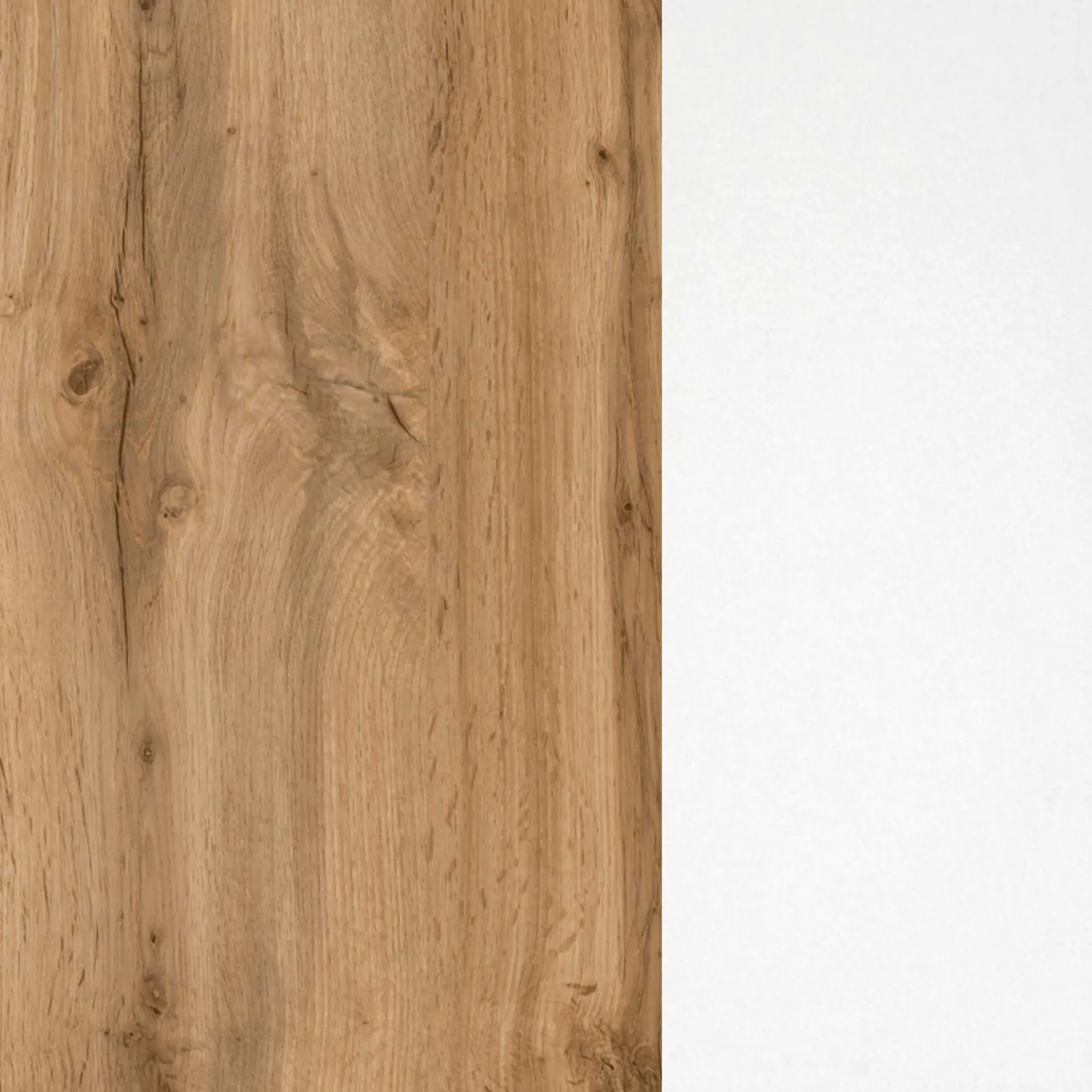 Badezimmerschrank Pares 30cm 1 Tür und 1 Schublade - Eiche weiß/wotan