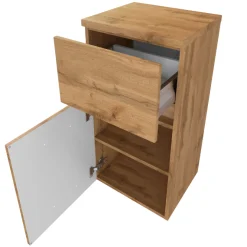 Badezimmerschrank Pisca 40cm 1 Tür und 1 Schublade - Eiche