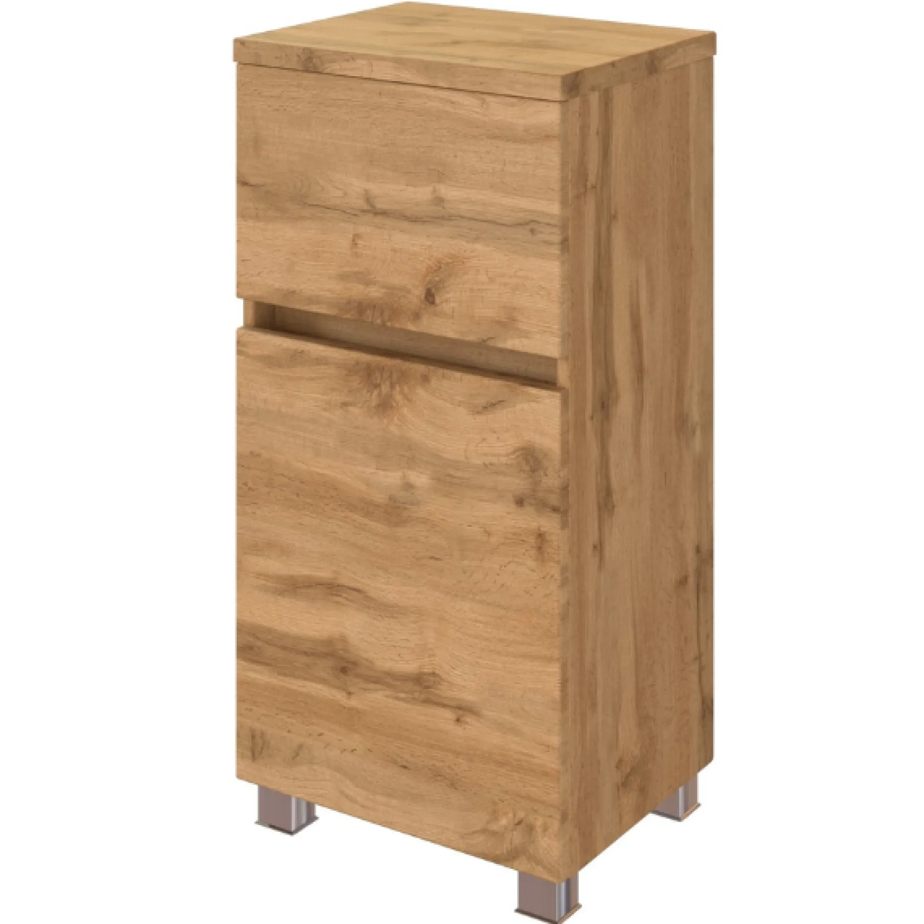 Badezimmerschrank Pisca 40cm 1 Tür und 1 Schublade - Eiche