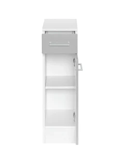Badezimmerschrank Ricca 25cm 1 Tür und 1 Schublade - weiß/hellgrau