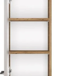 Badezimmerschrank Sefa 90cm 2 Türen - Eiche/Weiß