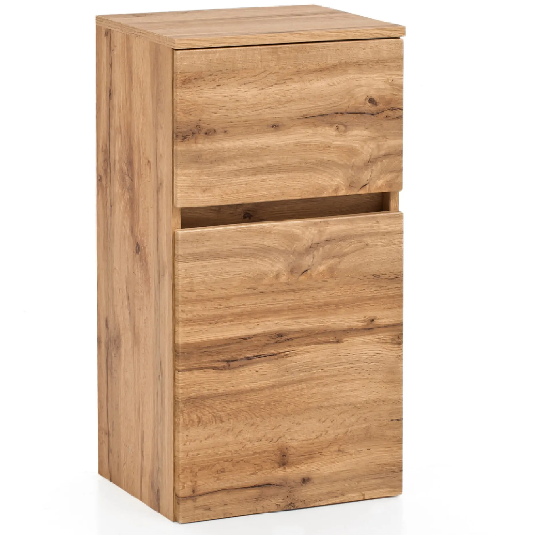Badezimmerschrank Vikas 1 Tür und 1 Schublade - Eiche