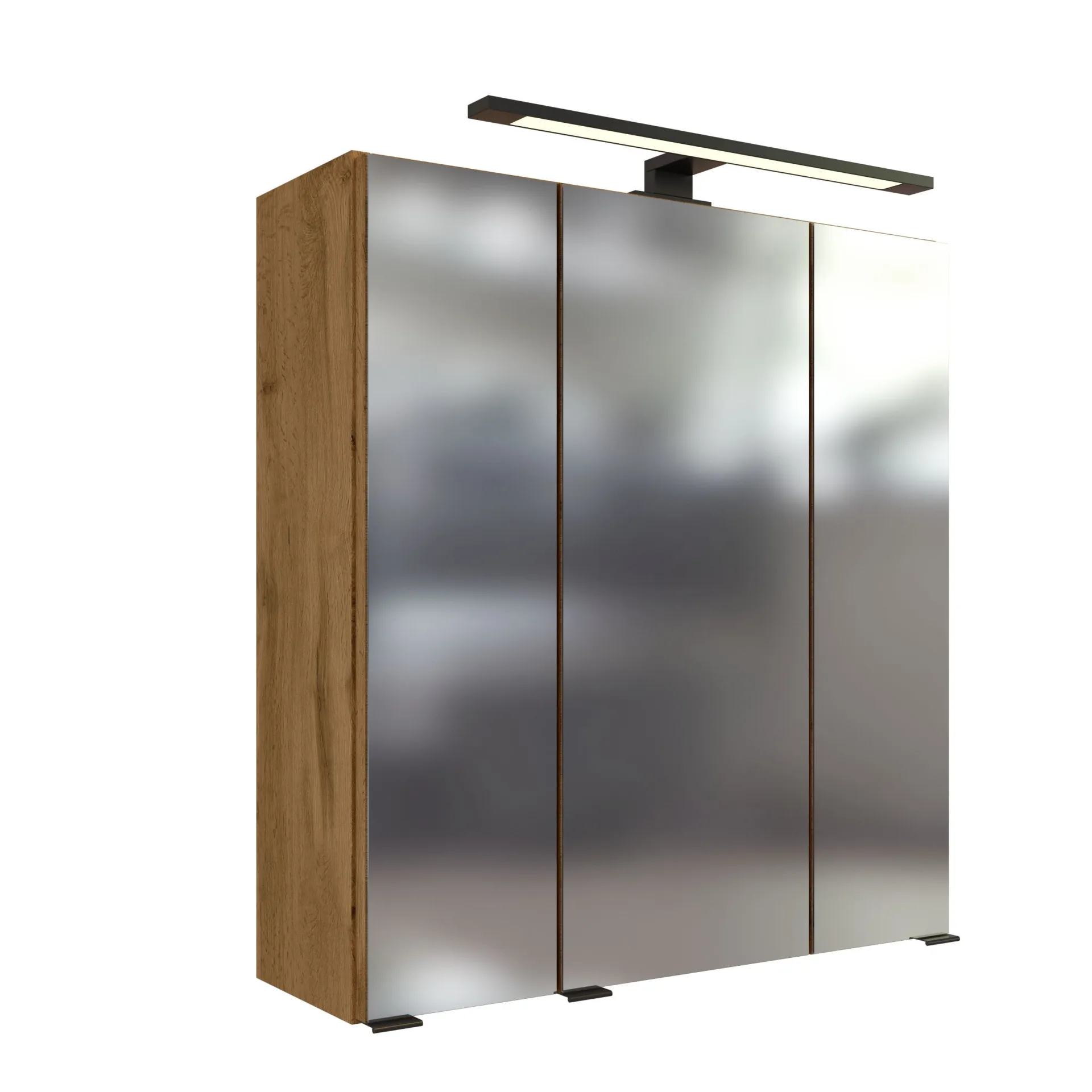 Held Badezimmerset Manchester | Waschtischschrank, Spiegelschrank, Säulenschrank | Wotan Eiche Design