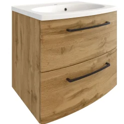Held Badezimmerset Manchester | Waschtischschrank, Spiegelschrank, Hängeschrank, Beistellschrank | Wotan Oak Design