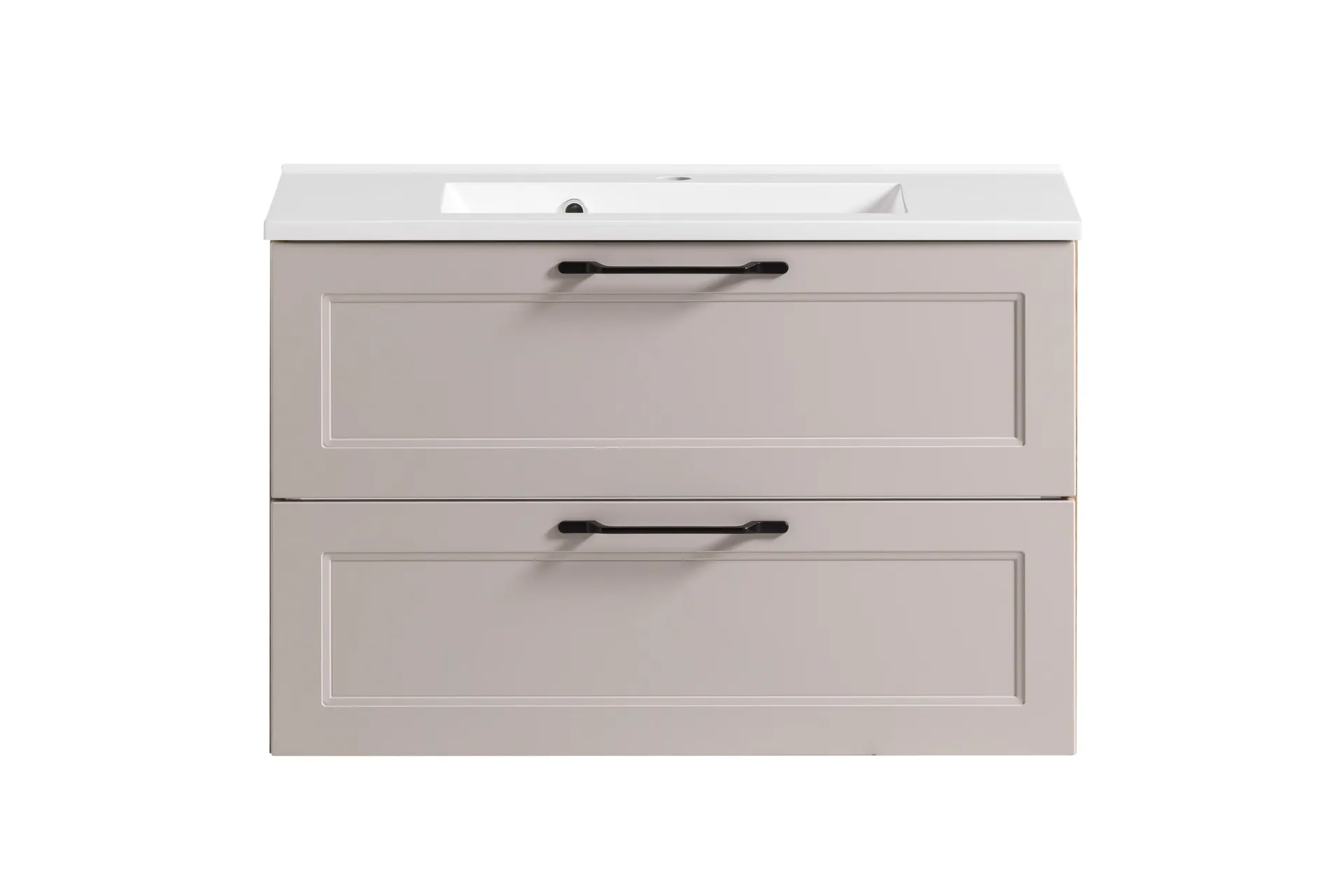 Held Badezimmerset Meran | Waschbeckenschrank, Spiegelschrank mit Beleuchtung | Farbe Cashmere