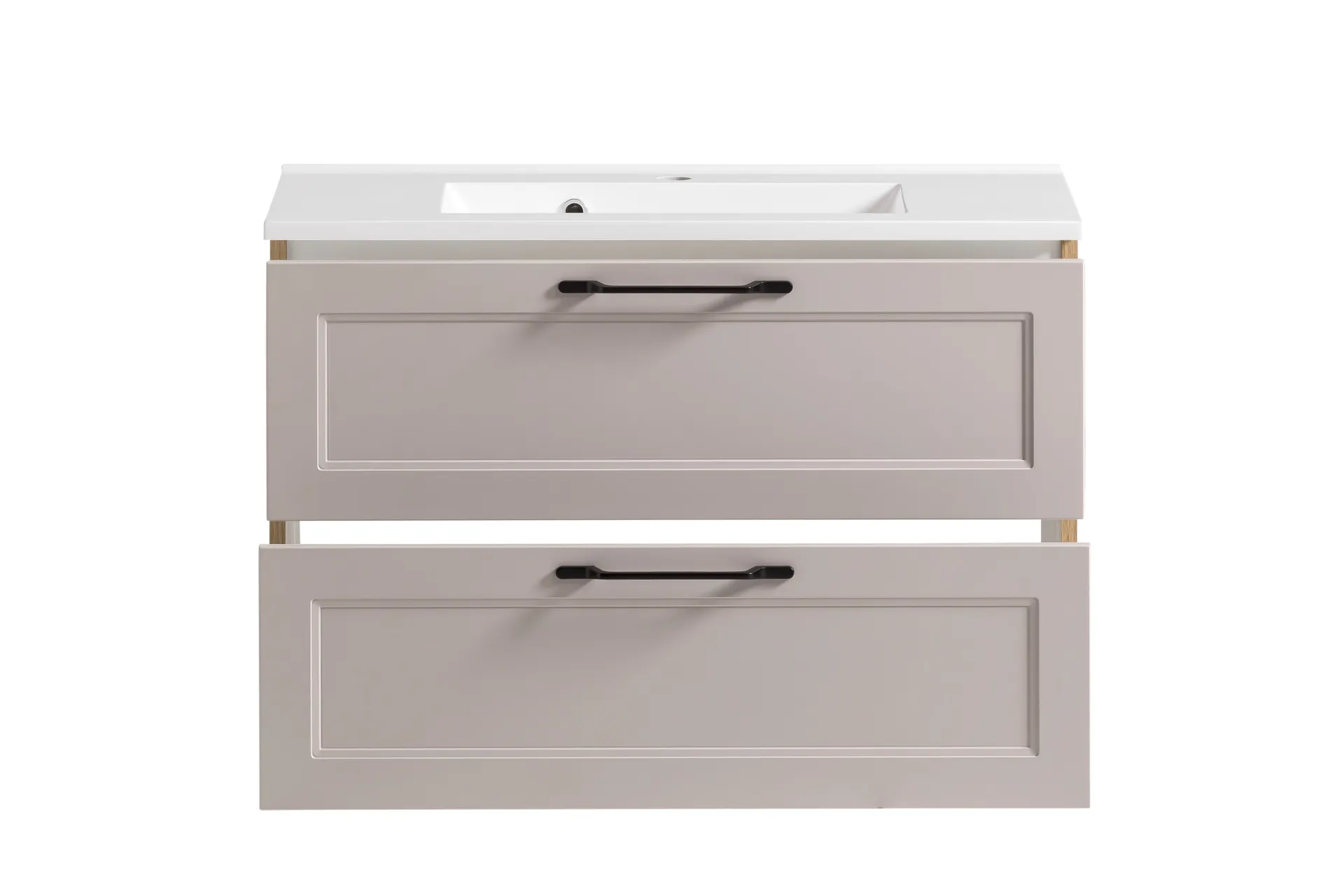 Held Badezimmerset Meran | Waschbeckenschrank, Spiegelschrank mit Beleuchtung | Farbe Cashmere