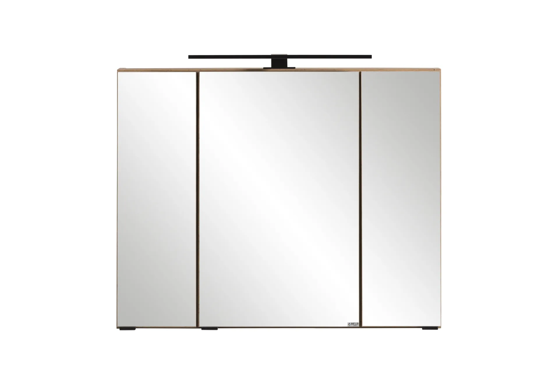 Held Badezimmerset Meran | Waschbeckenschrank, Spiegelschrank mit Beleuchtung | Farbe Cashmere