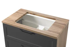 Held Badezimmerset Meran | Waschtischschrank, Spiegelschrank mit Beleuchtung |