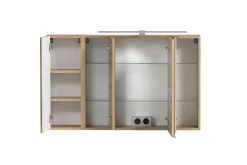 Held Badezimmerset Varese | Waschbecken- und Spiegelschrank | Wotan Eiche / Betondesign