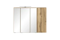 Held Badezimmerset Varese | Waschtisch und Spiegelschrank mit Beleuchtung | Wotan Eiche es Design