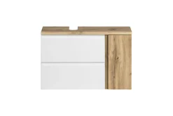 Held Badezimmerset Varese | Waschtisch und Spiegelschrank mit Beleuchtung | Wotan Eiche es Design