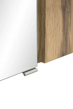 Held Badezimmerset Varese | Waschtisch und Spiegelschrank mit Beleuchtung | Wotan Eiche es Design