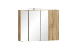 Held Badezimmerset Varese | Waschtisch und Spiegelschrank mit Beleuchtung | Wotan Eiche es Design