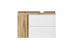 Held Badezimmerset Varese | Waschtisch und Spiegelschrank mit Beleuchtung | Wotan Eiche es Design