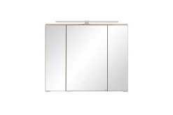Held Badezimmerset Varese | Waschtisch und Spiegelschrank mit Beleuchtung | Wotan Eiche es Design