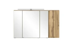 Held Badezimmerset Varese | Waschtisch und Spiegelschrank mit Beleuchtung | Wotan Eiche es Design