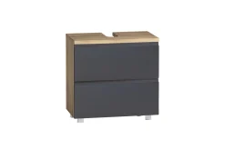 Held Badezimmerset Varese | Waschtisch und Spiegelschrank mit Beleuchtung | Wotan Eiche es Design