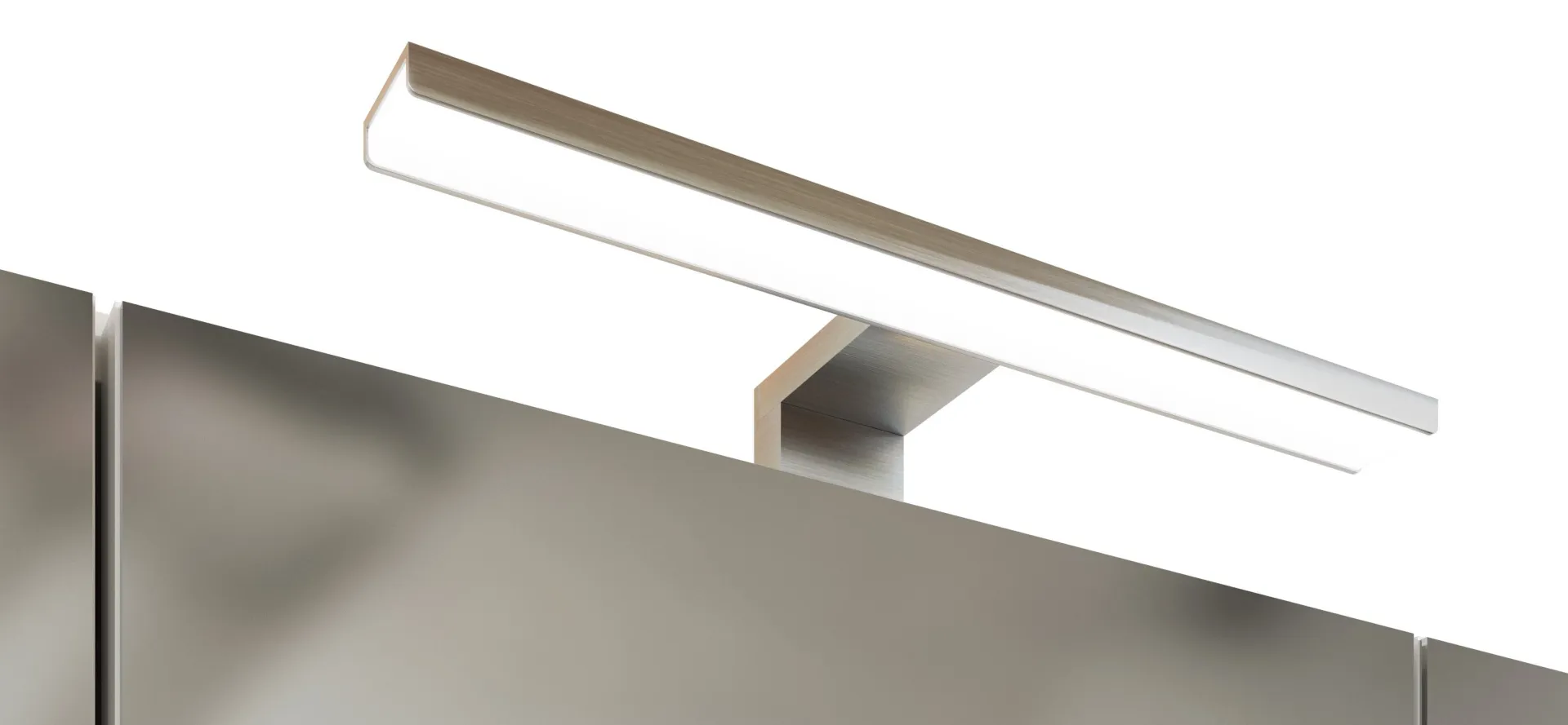Held Badezimmerset Varese | Waschtisch und Spiegelschrank mit Beleuchtung | Wotan Eiche Beton Design