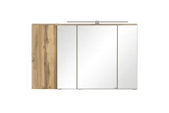 Held Badezimmerset Varese | Waschtisch und Spiegelschrank mit Beleuchtung | Wotan Eiche es Design