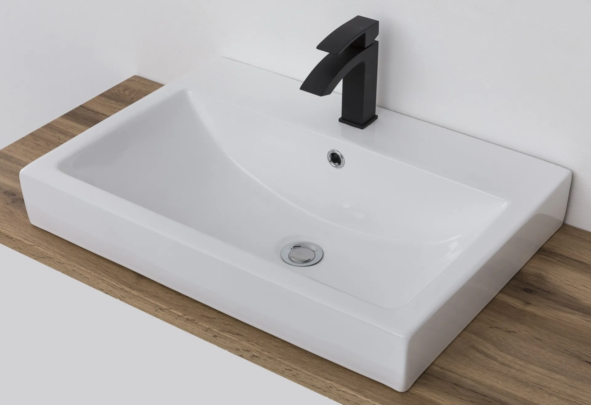 Held Badezimmerset Varese | Waschtisch und Spiegelschrank mit Beleuchtung | Wotan Eiche es Design
