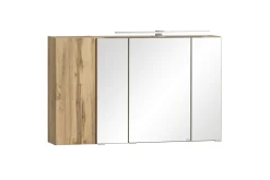 Held Badezimmerset Varese | Waschtisch und Spiegelschrank mit Beleuchtung | Wotan Eiche es Design