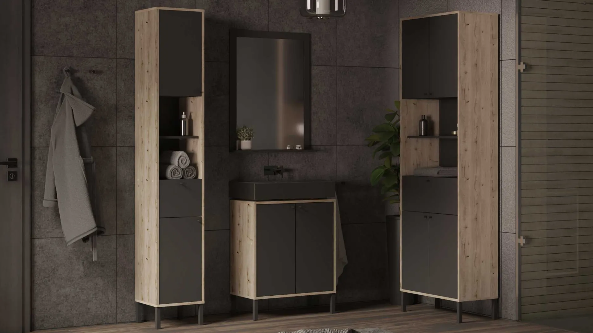 CBA Badezimmerspiegel Lagon - 64x12x83cm -