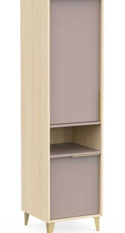 Badezimmer-Säulenschrank Azul - 40x40x153cm - 2 Türen - beige