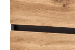 Held Badkombination Kornel 5 3-teilig mit grauem Waschbecken - Graphitgrau/Eiche