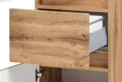 Held Badkombination Kornel 5 3-teilig mit grauem Waschbecken - Eiche