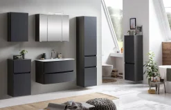 Held Badkombination Kornel 1 2-teilig mit weißem Waschbecken - graphit