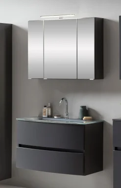 Held Badkombination Kornel 2 2-teilig mit em Waschbecken - graphit