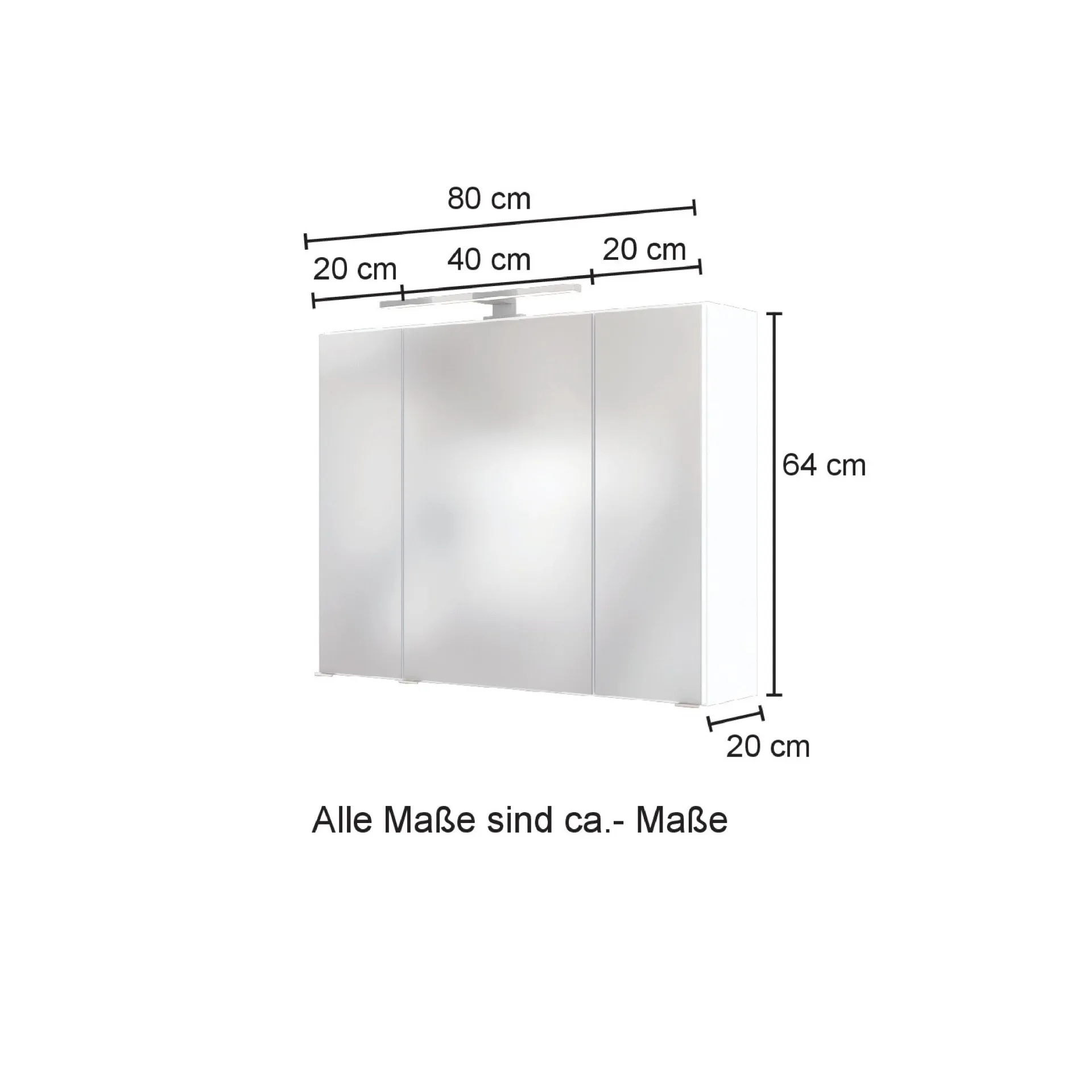 Held Badkombination Kornel 4 3-teilig mit grauem Waschbecken - Eiche/mattgrau