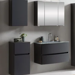 Held Badkombination Kornel 8 4-teilig mit em Waschbecken - graphit
