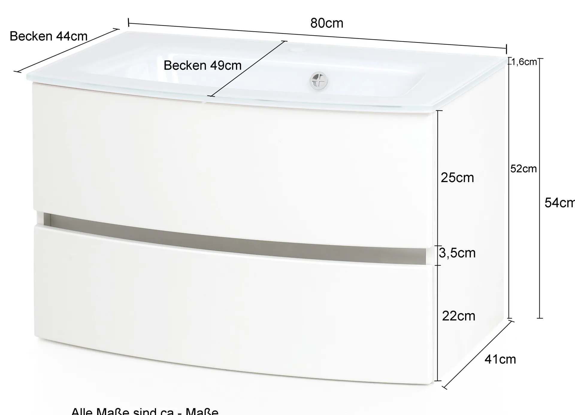 Held Badkombination Kornel 11 5-teilig mit weißem Waschbecken - Graphitgrau/Eiche