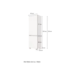 Held Badkombination Kornel 11 5-teilig mit weißem Waschbecken - Graphitgrau/Eiche
