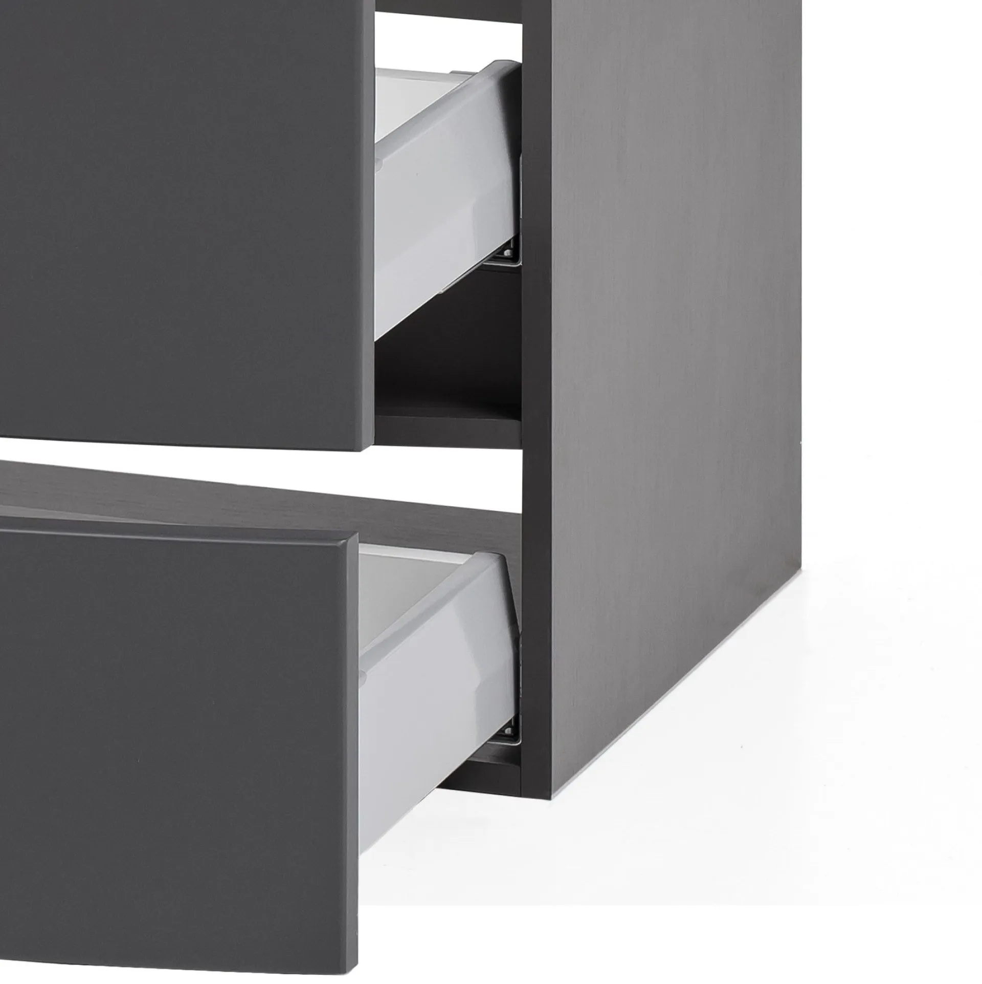 Held Badkombination Kornel 13 5-teilig mit weißem Waschbecken - graphit