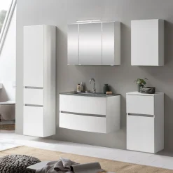 Held Badkombination Kornel 14 5-teilig mit grauem Waschbecken -